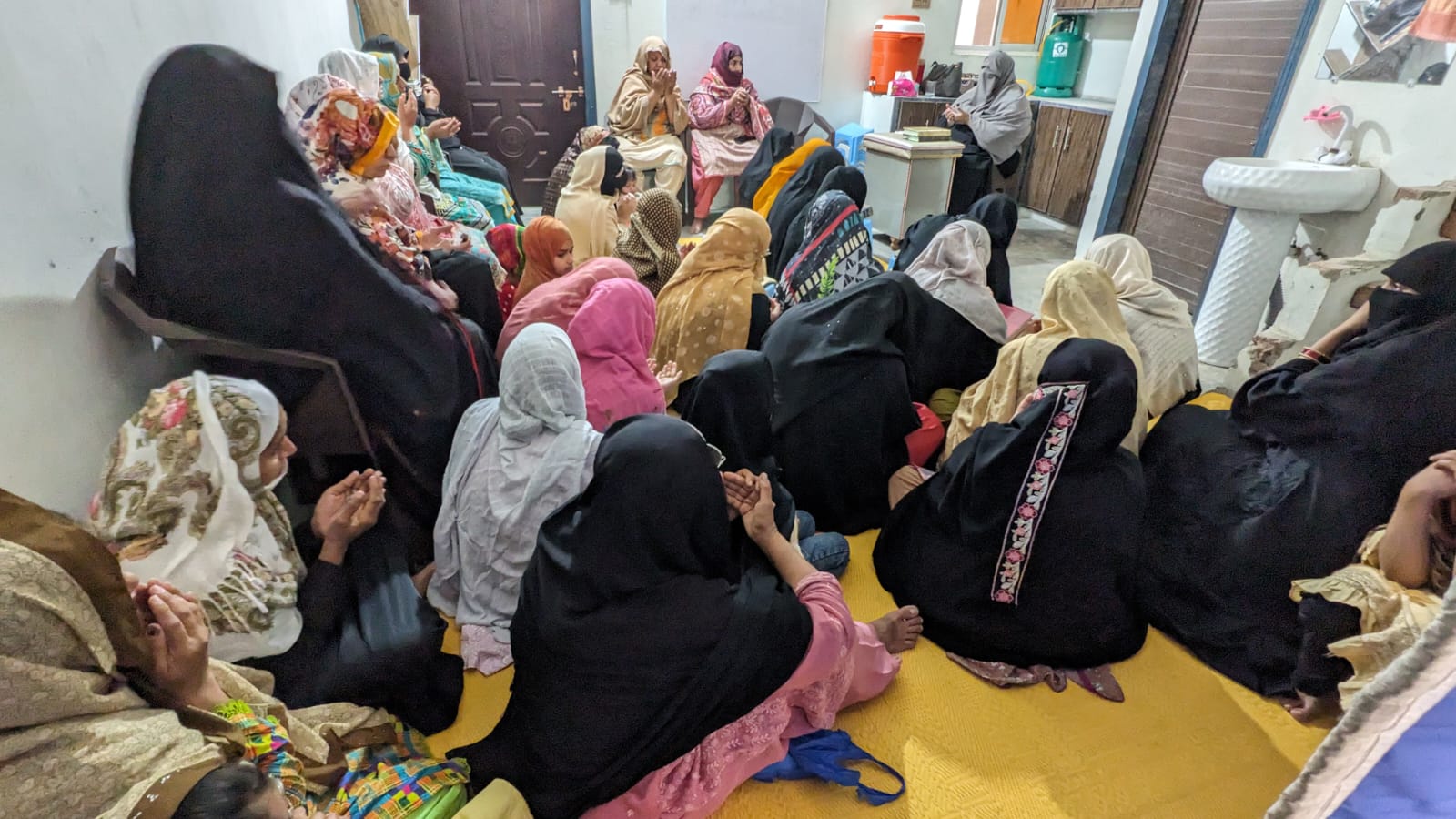 Classroom activity with student engagement