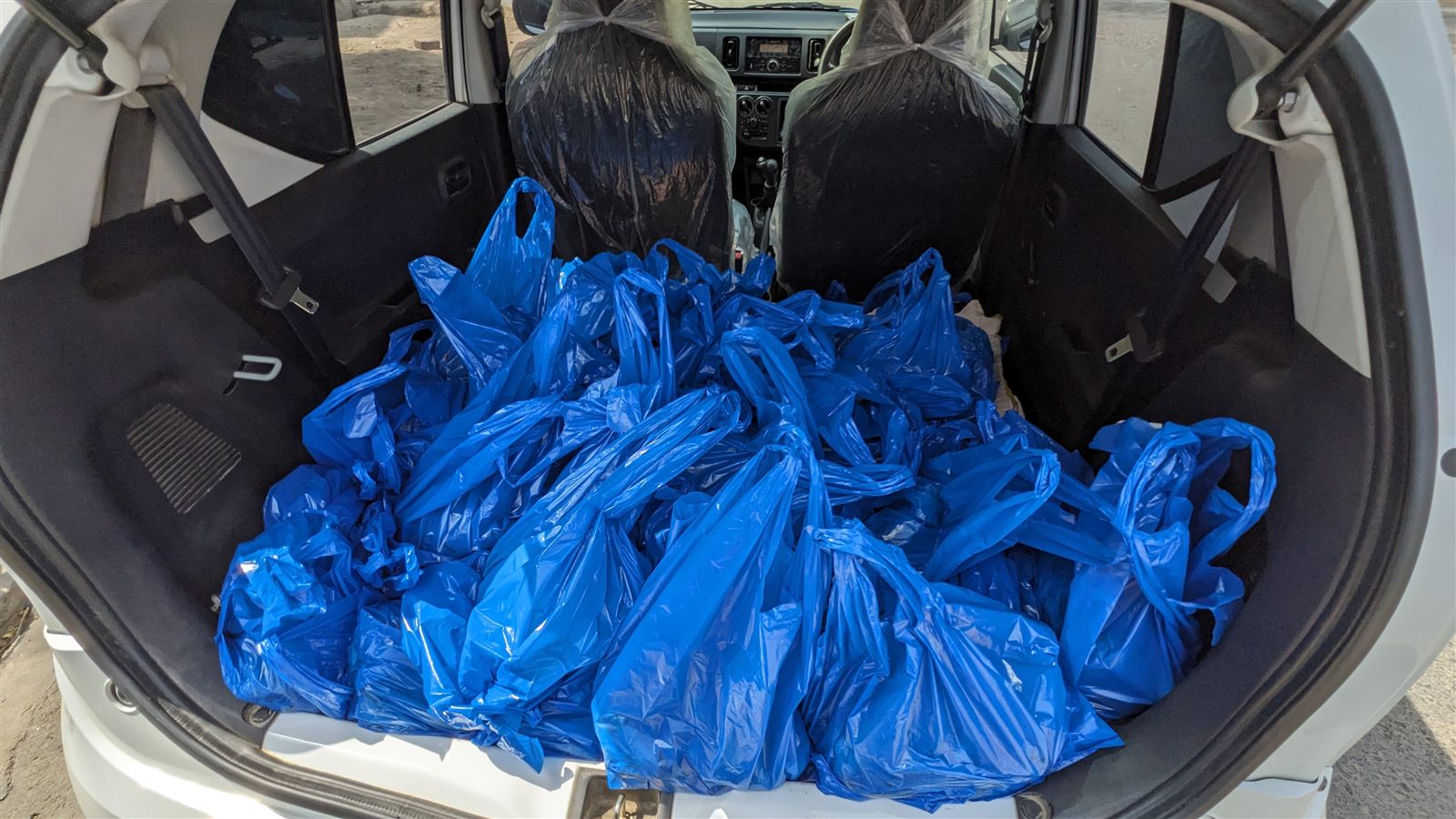Meal packs prepared for distribution