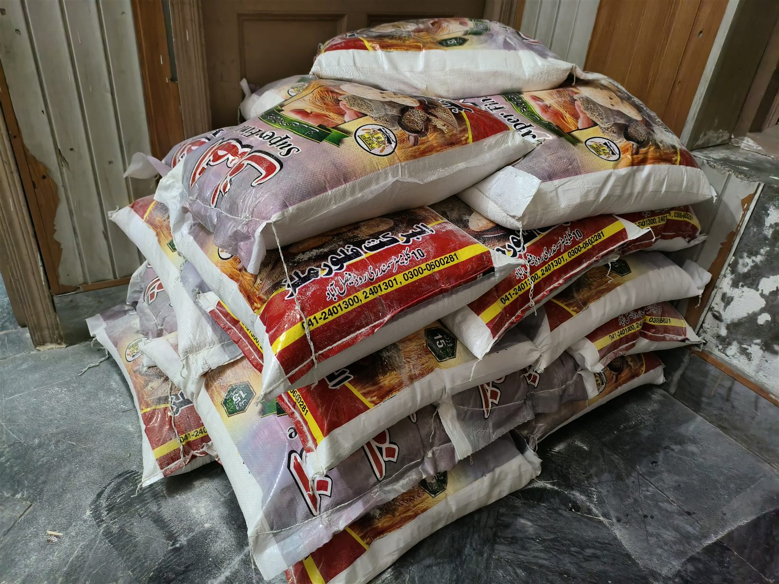 Ration bags prepared for support distribution